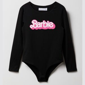 NWT Barbie Girls Bodysuit – Smooth Long Sleeve Crewneck – Black
